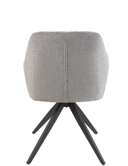 Chaise Louna en fer/acrylique gris Chaise Louna en fer/acrylique gris