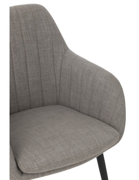 Chaise Miles en acier/mousse grise Chaise Miles en acier/mousse grise