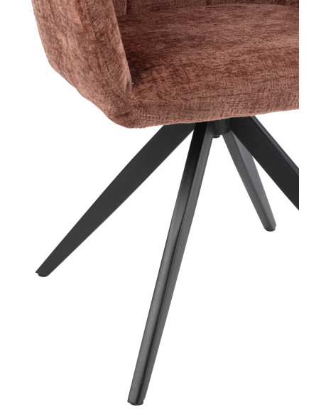 Chaise Louna en fer/acrylique marron Chaise Louna en fer/acrylique marron