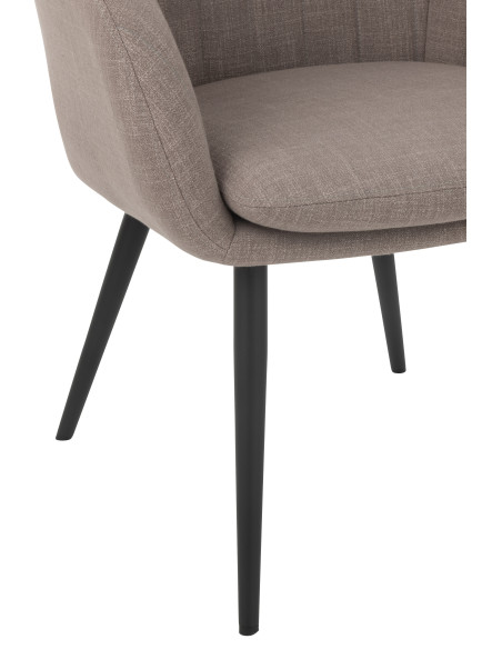 Chaise Miles Acier/Mousse Taupe Chaise Miles Acier/Mousse Taupe