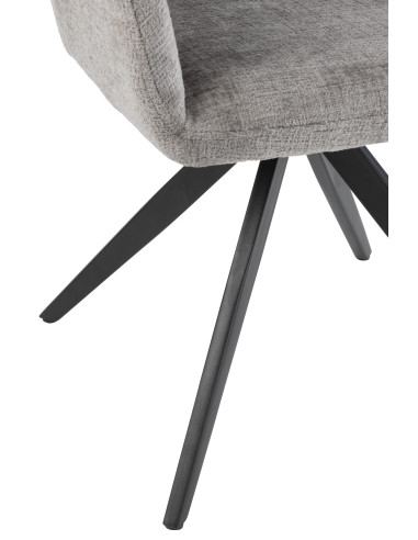 Chaise Louna en fer/acrylique gris