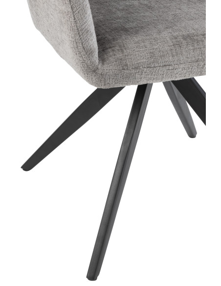 Chaise Louna en fer/acrylique gris Chaise Louna en fer/acrylique gris