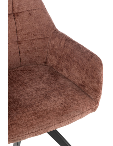 Chaise Louna en fer/acrylique marron Chaise Louna en fer/acrylique marron