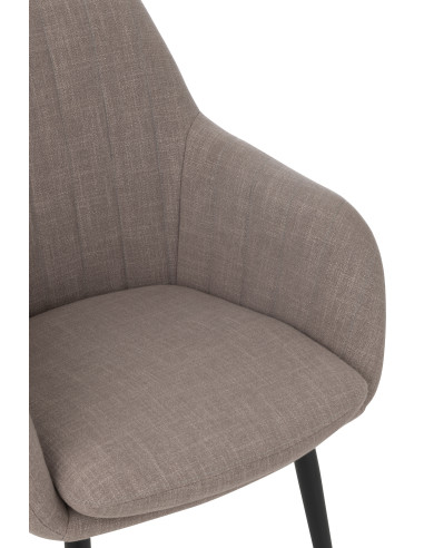 Chaise Miles Acier/Mousse Taupe
