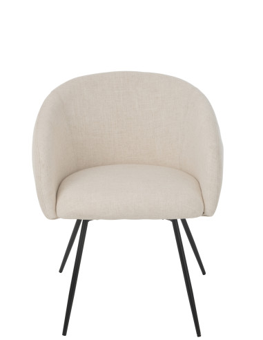 Chaise Pays de Galles en acier/mousse ivoire