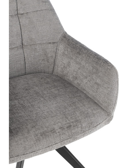 Chaise Louna en fer/acrylique gris Chaise Louna en fer/acrylique gris