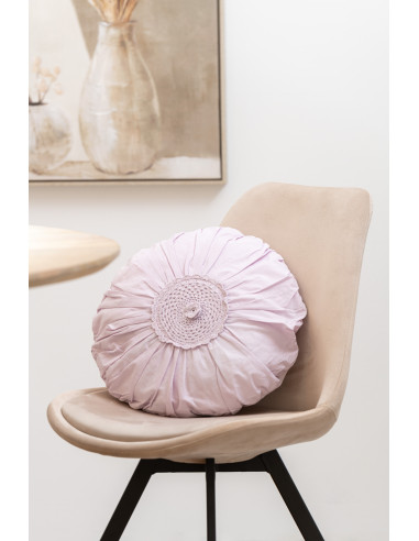 Chaise Hélène en métal/textile beige