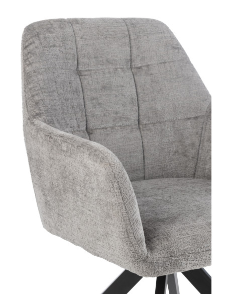 Chaise Louna en fer/acrylique gris Chaise Louna en fer/acrylique gris