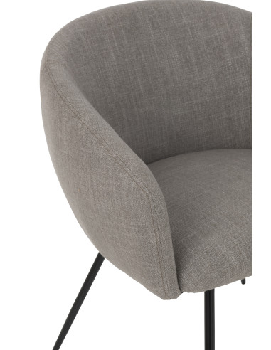 Chaise en acier/mousse gris Pays de Galles