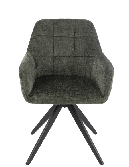 Chaise Louna en fer/acrylique vert