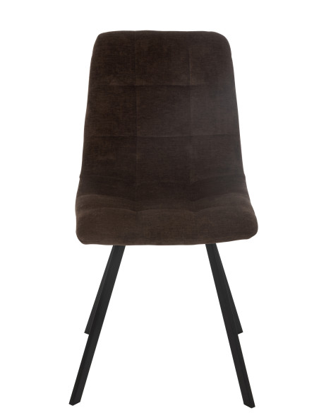 Chaise de salle à manger Clark en métal/polyester marron Chaise de salle à manger Clark en métal/polyester marron