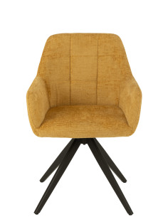 Chaise Louna en fer/acrylique ocre 2