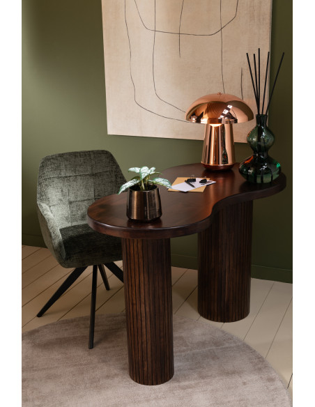 Chaise Louna en fer/acrylique vert