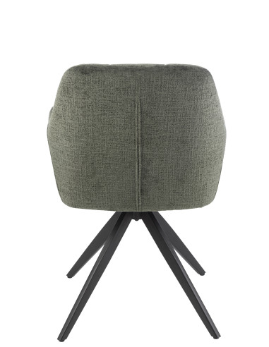 Chaise Louna en fer/acrylique vert