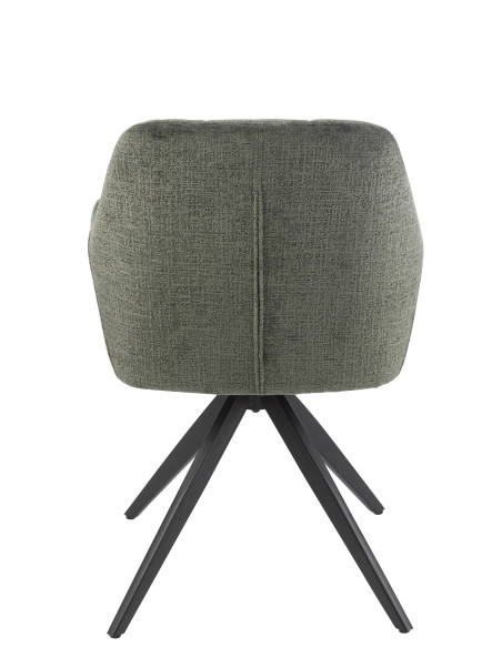 Chaise Louna en fer/acrylique vert