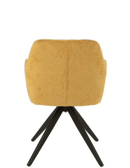 Chaise Louna en fer/acrylique ocre Chaise Louna en fer/acrylique ocre