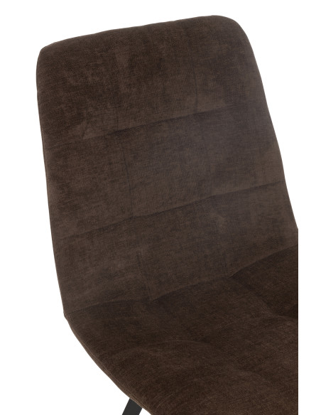 Chaise de salle à manger Clark en métal/polyester marron Chaise de salle à manger Clark en métal/polyester marron