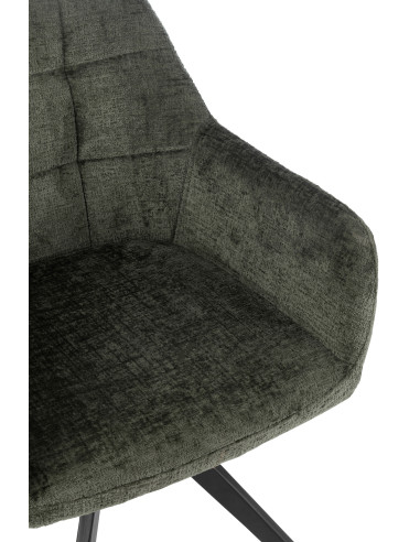 Chaise Louna en fer/acrylique vert