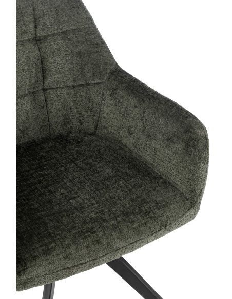 Chaise Louna en fer/acrylique vert