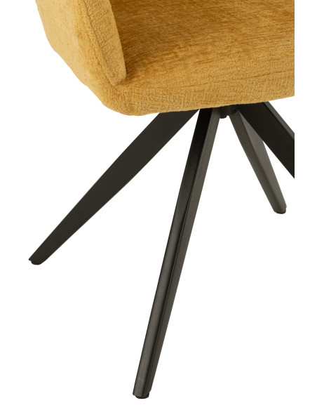 Chaise Louna en fer/acrylique ocre Chaise Louna en fer/acrylique ocre