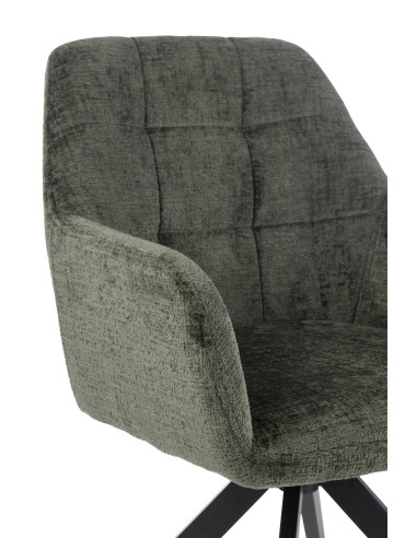 Chaise Louna en fer/acrylique vert