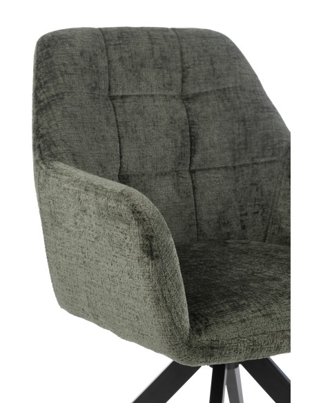 Chaise Louna en fer/acrylique vert