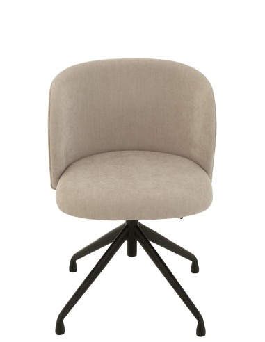 Chaise Tourner/Haut/Bas Textile Beige