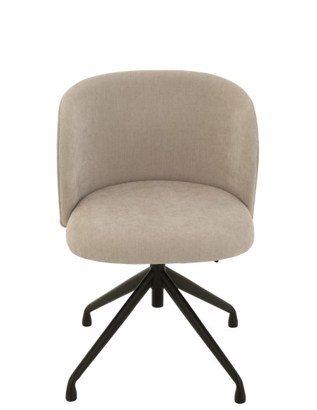 Chaise Tourner/Haut/Bas Textile Beige