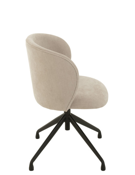 Chaise Tourner/Haut/Bas Textile Beige