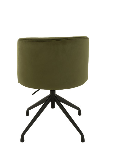 Chaise Pivotante/Relevable/Inclinable Velours Vert Foncé