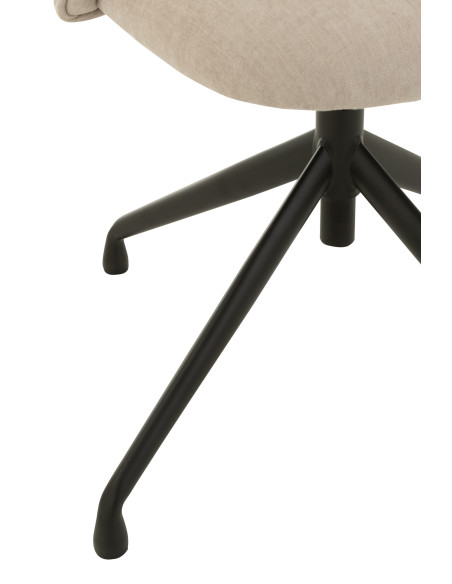 Chaise Tourner/Haut/Bas Textile Beige