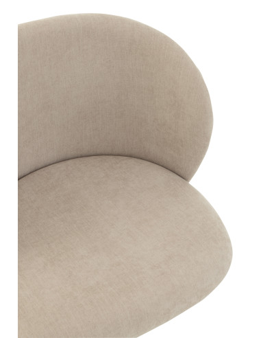 Chaise Tourner/Haut/Bas Textile Beige