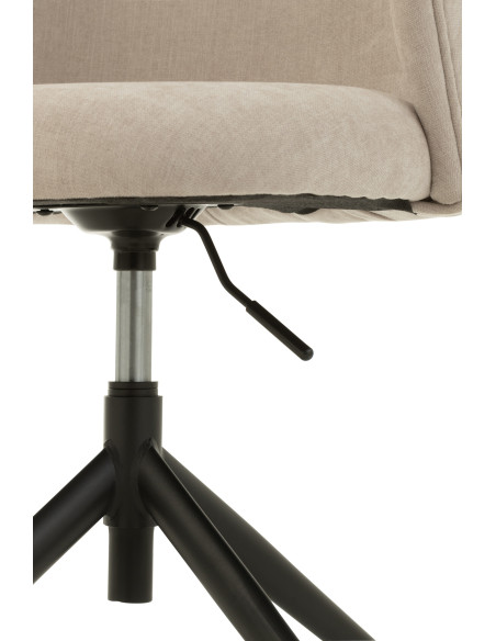 Chaise Tourner/Haut/Bas Textile Beige