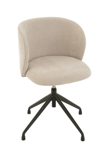 Chaise Tourner/Haut/Bas Textile Beige