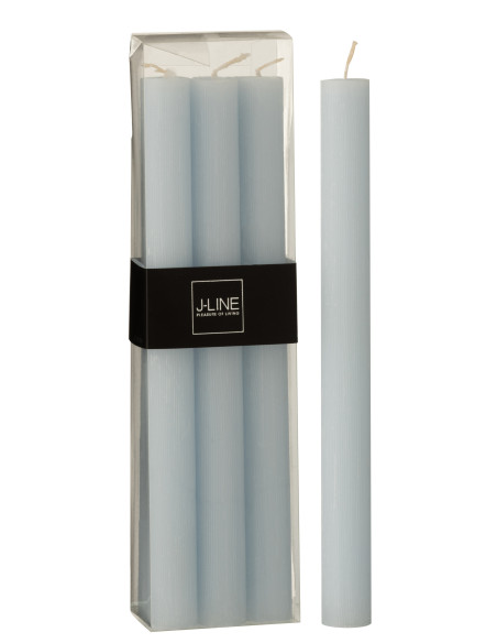 Boîte 6 Bougie de Table Bleu Clair 13H