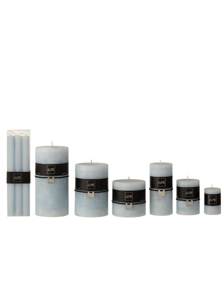 Boîte 6 Bougie de Table Bleu Clair 13H