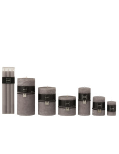 Boîte 6 Bougie de Table Gris Foncé 13h 2