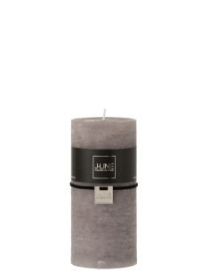 Bougie cylindrique gris foncé L70h