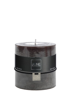 Bougie cylindrique marron/noir -80H