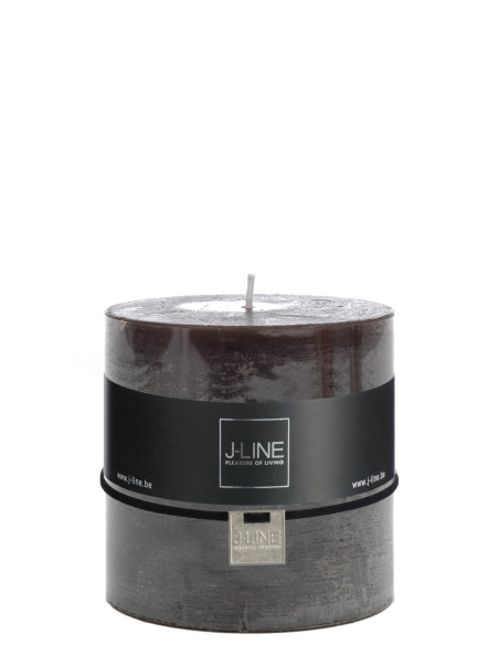 Bougie cylindrique marron/noir -80H
