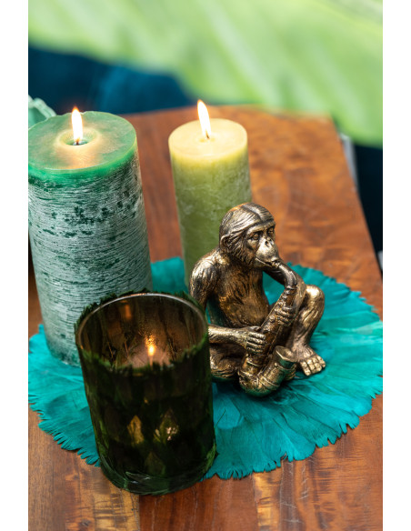 Bougie cylindrique vert foncé L -70H