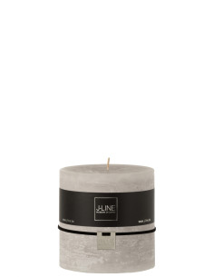 Bougie cylindrique gris clair 75h