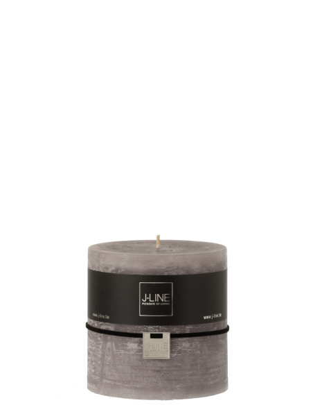 Bougie cylindrique gris foncé 75h Bougie cylindrique gris foncé 75h
