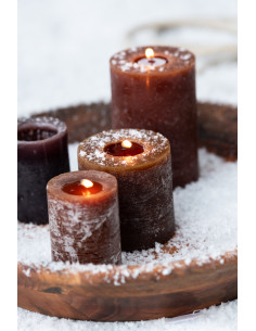 Bougie cylindrique brune S18h 2