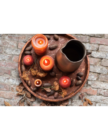 Bougie cylindrique marron L -72H de la ligne J