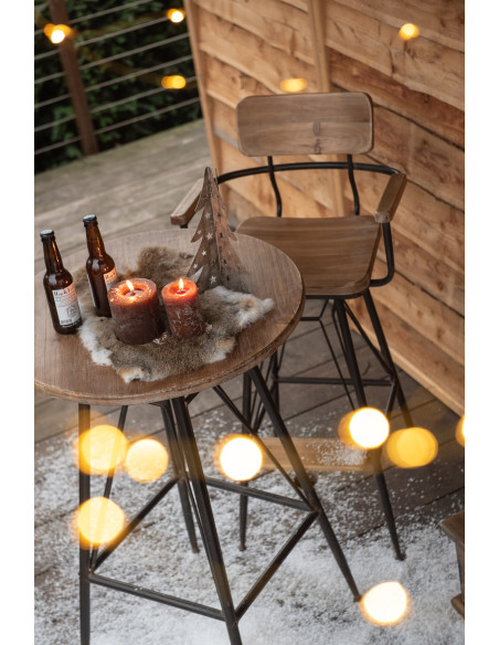 Bougie cylindrique brune -80H J Line