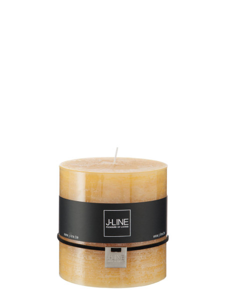 Bougie cylindrique ocre -75H