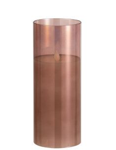 Lampe à LED en verre brun brillant de grande taille 2