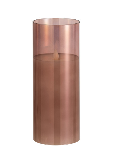 Lampe à LED en verre brun brillant de grande taille