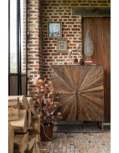 Bougie cylindrique brune S18h